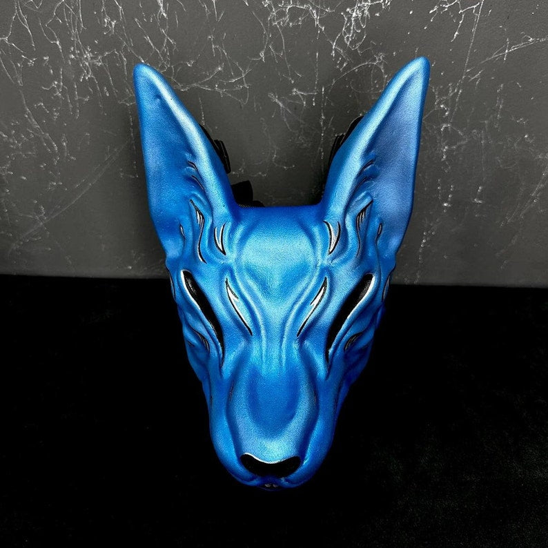 Kitsune Mask / Neon Blue Fox