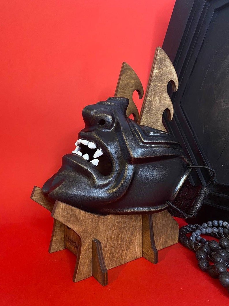 Samurai Mask / Black Menpō Style