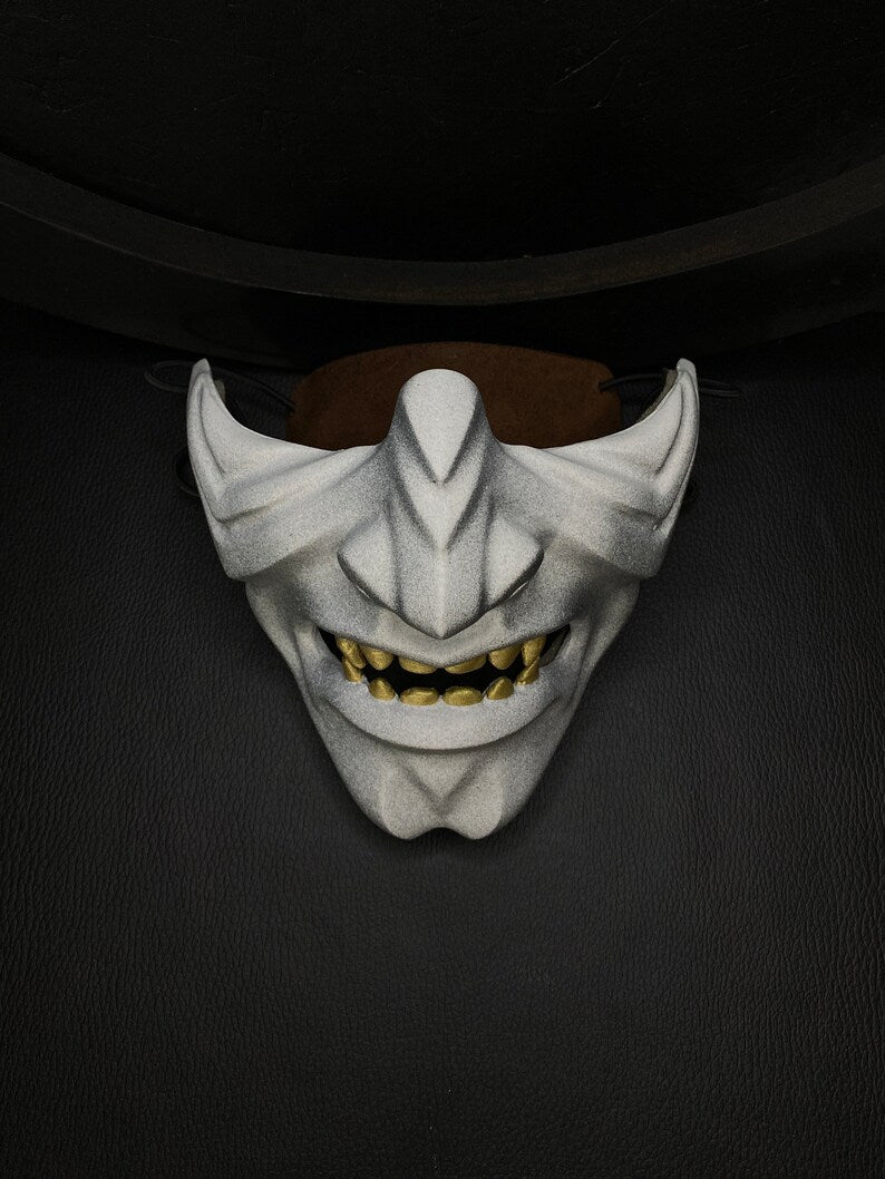 Samurai Mask / White Menpō Style