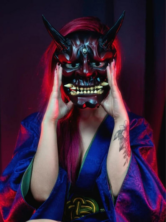 Oni Mask / Red and Black Demon